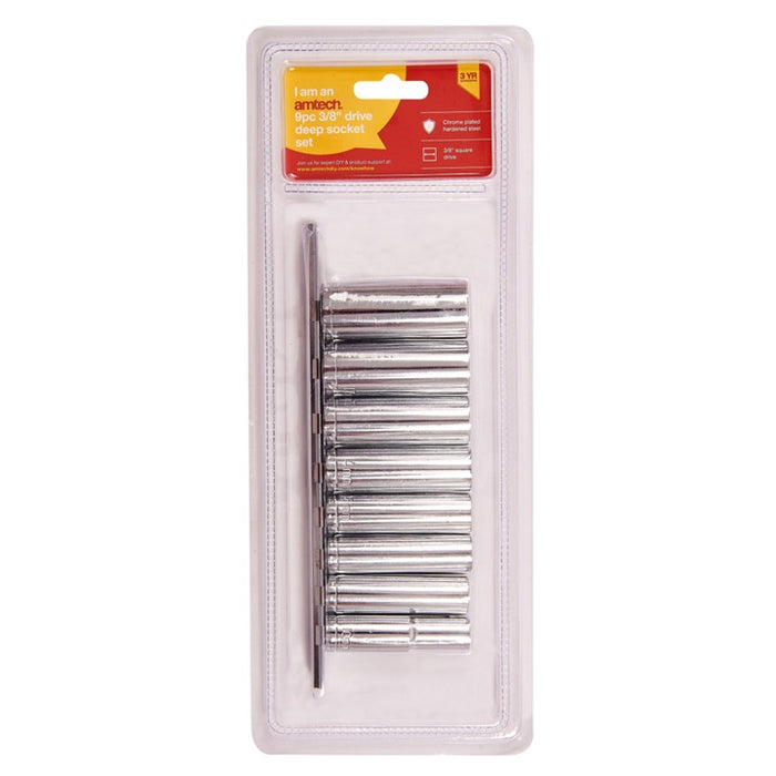 Deep Socket Set 9pc 3/8''