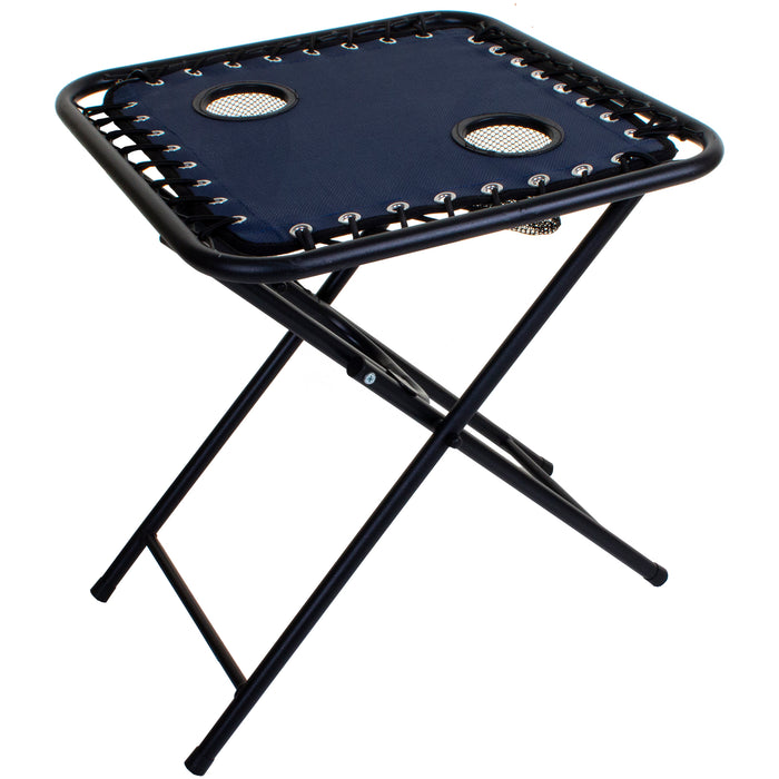 Oxford Blue Reclining Sun Lounger & Table Set 3pc