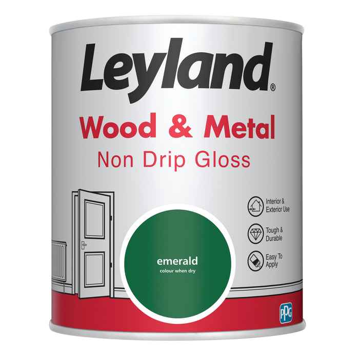 Leyland Wood & Metal Non Drip Gloss Emerald 750ml