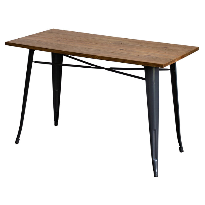 6PC Prato Table, 4 Palermo Chairs & Sicily Bench Set - Graphite Grey