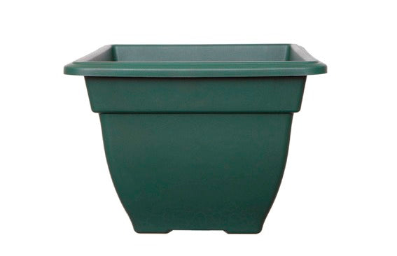 Square Bell Planter Green 38cm