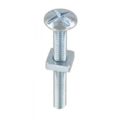 6 X 40 Roofing Nuts & Bolts Zinc 6pc