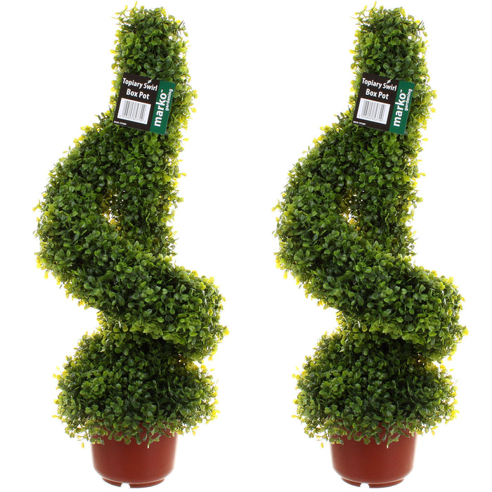 2x Topiary Swirls