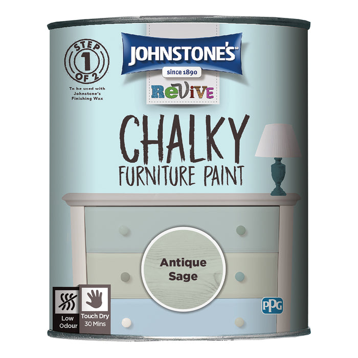 Johnstone's Chalky Furniture Antique Sage 750ml