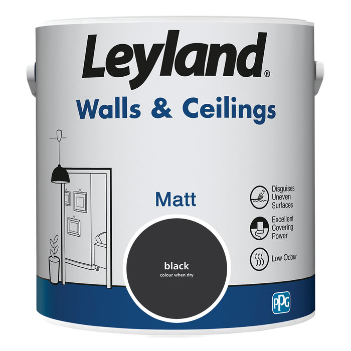 Leyland  Walls & Ceilings Matt Black  2.5L