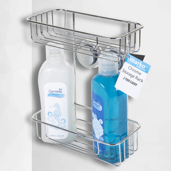 Chrome Storage Rack - 2 Tier Caddy