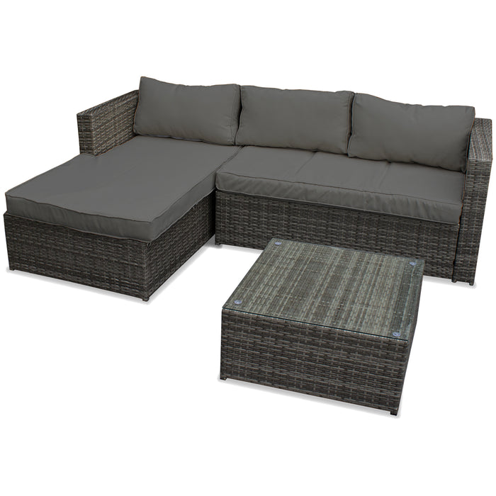 Tarbarca Rattan Furniture Set - Grey Cushions