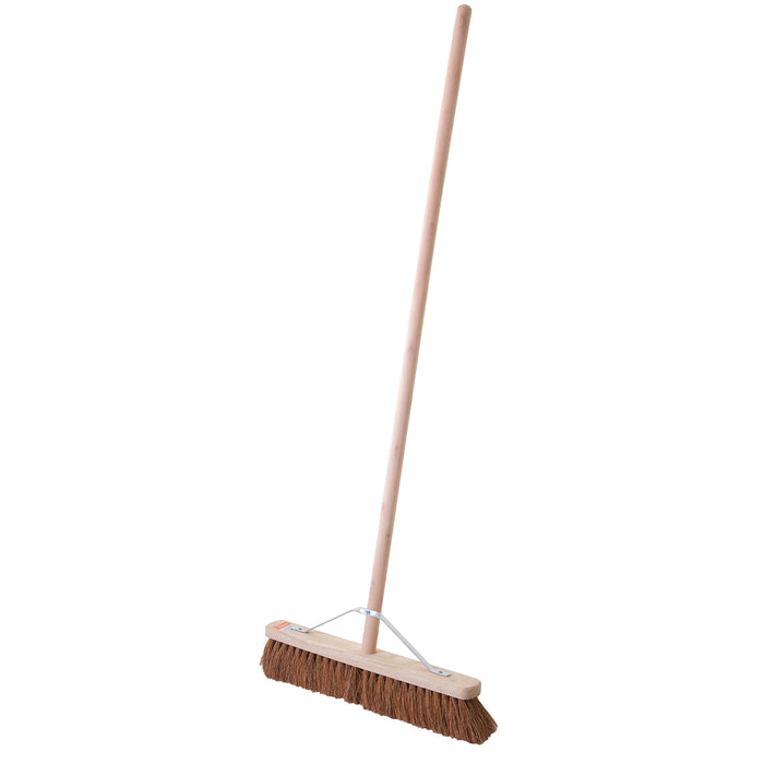 18" Soft Coco Broom with Handle & Bracket