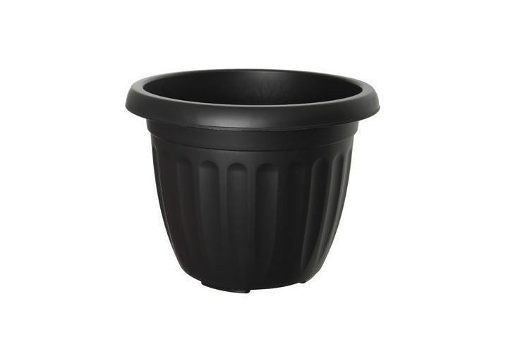 Round Athens Planter Black