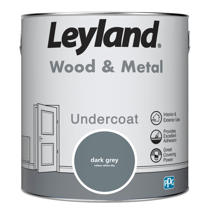 Leyland    Wood & Metal Undercoat   Dark Grey 2.5L