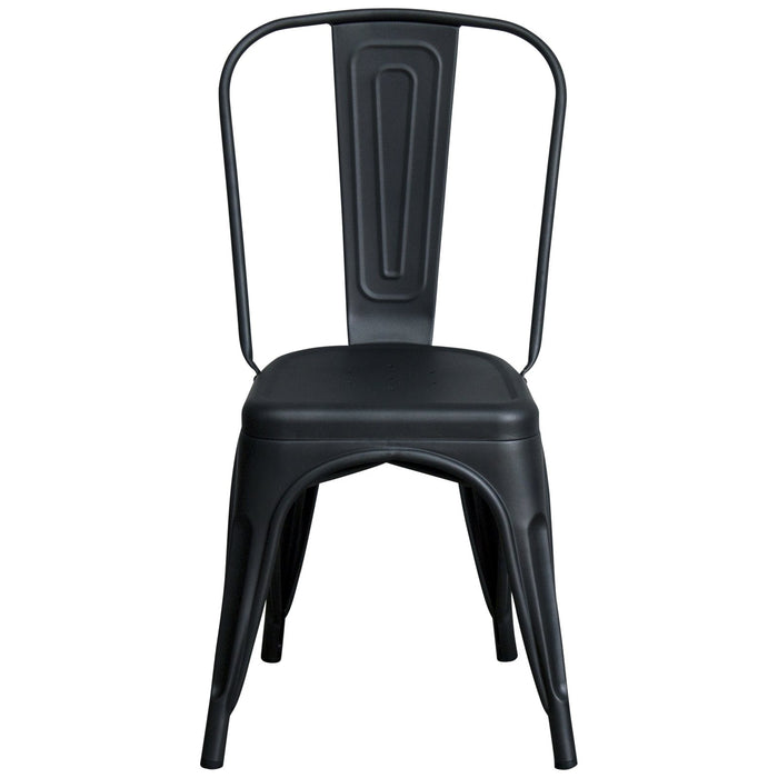 Tolix Style Siena Chair - Onyx Matt Black