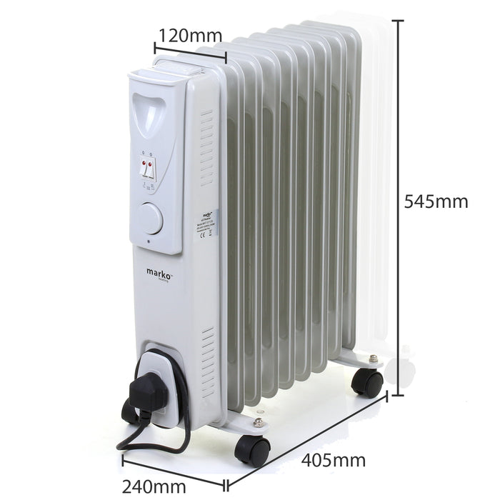 9 Fin Oil Heater - 2000W