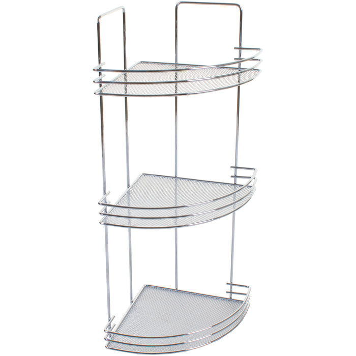 Chrome 3 Tier Coner Bath Shelf