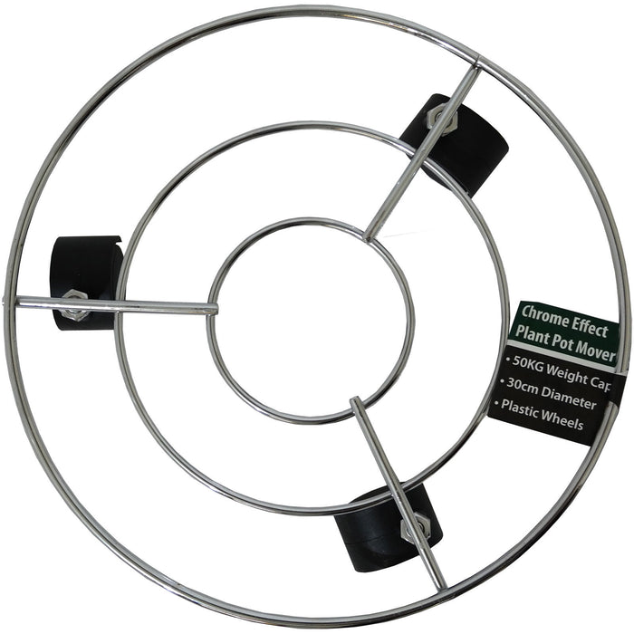 Chrome Effect Plant Pot Mover