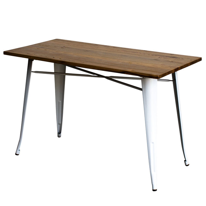 4PC Prato Table, 2 Rho Stools & Sicily Bench Set - White