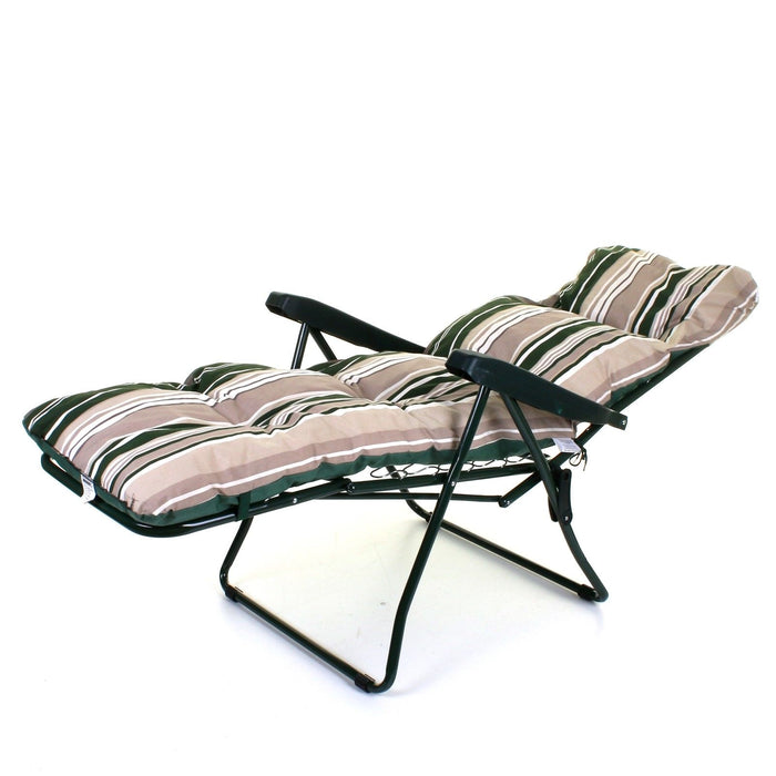 Relaxer Chair & Cushion Green Strip