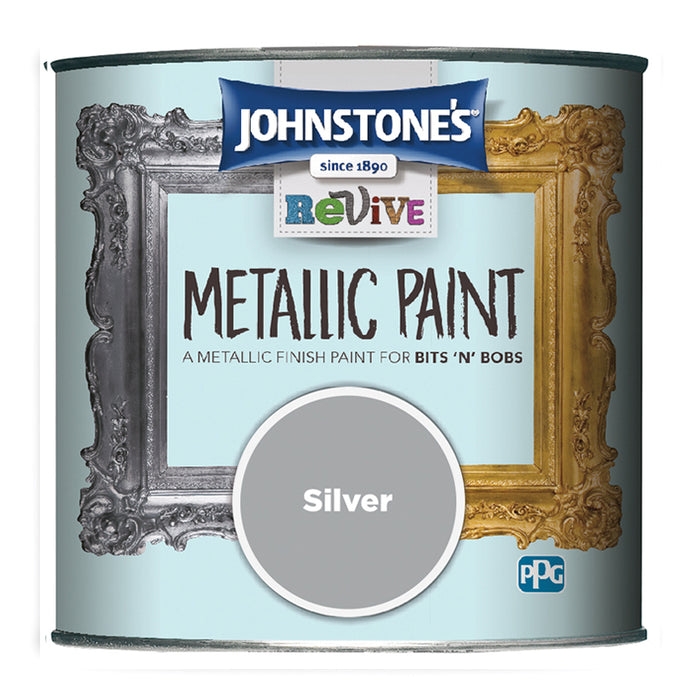 Johnstone's Metallic Paint Silver 375ml