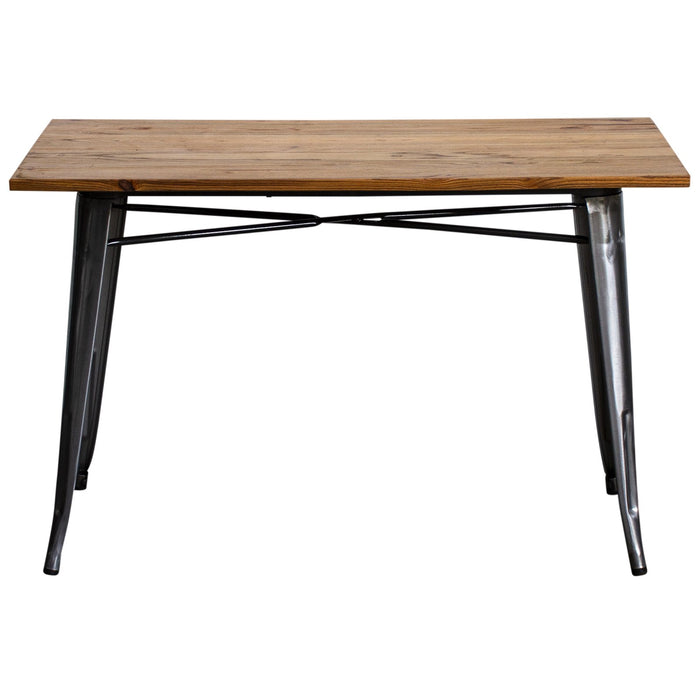 5PC Prato Table & 4 Palermo Chairs Set - Steel