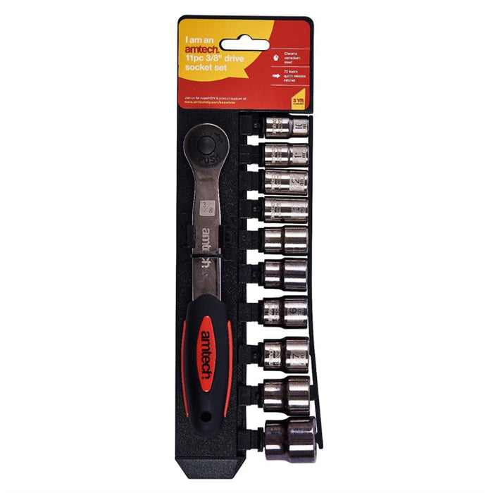 Sockets 11 piece 3/8"