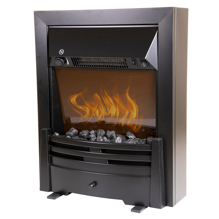 2000W Electric Fireplace Inset or Freestanding - Black
