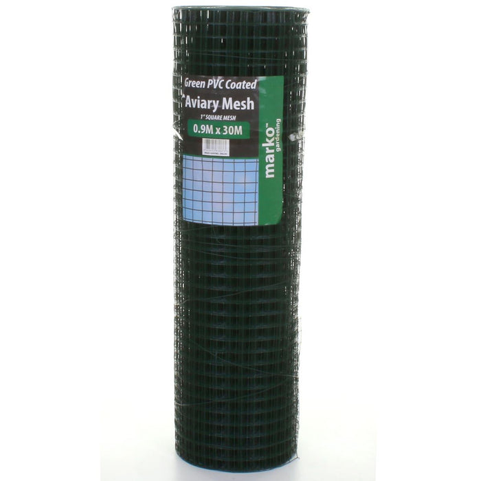 Green PVC Coated Mesh - 0.9M x 30M
