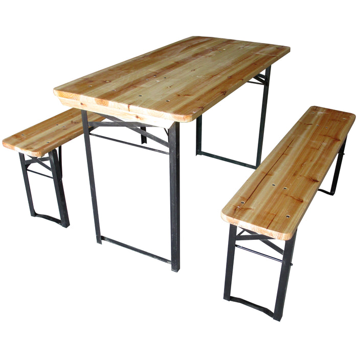 Folding Table & Bench Set