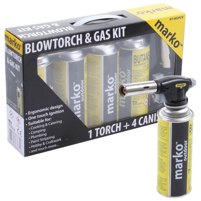 Blowtorch with 4 Bottles