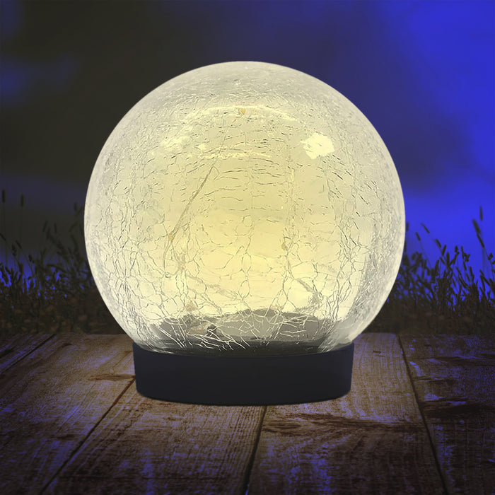 Solar Crackle Ball Light 15cm Diameter