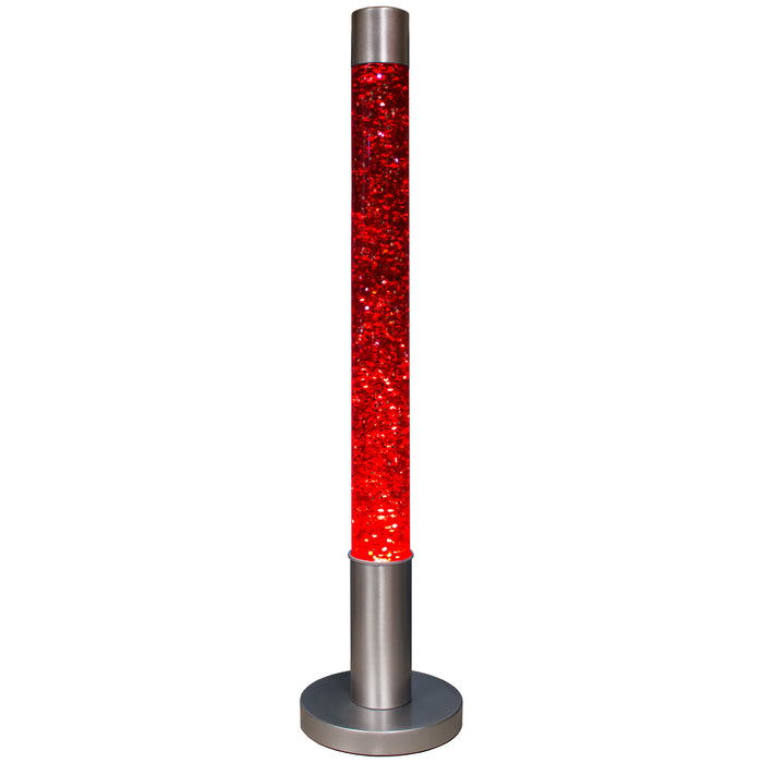 Tall Glitter Lamp - Red