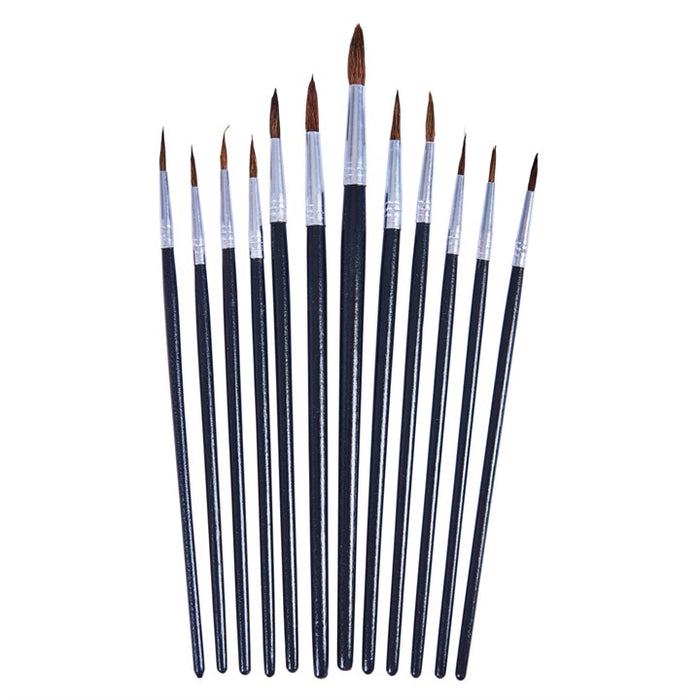 Fine Pointed Tip Art Brush Set 12pc