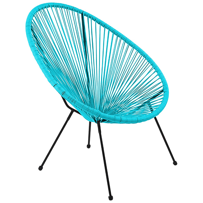 3PC Rattan Egg Set - Blue