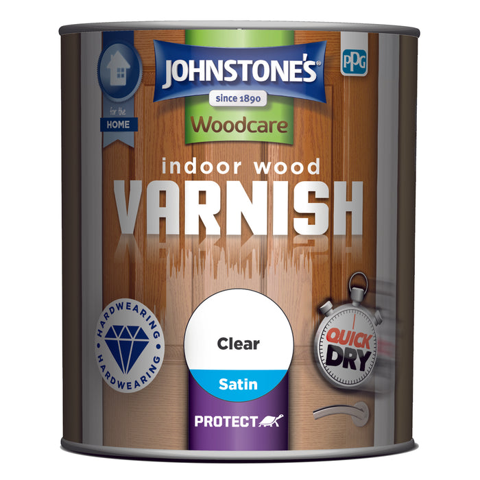 Johnstone's  Indoor Varnish  Satin Clear 750ml