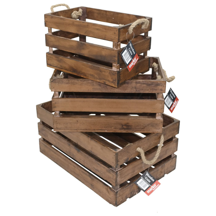 Wooden Crates - Deep Chestnut