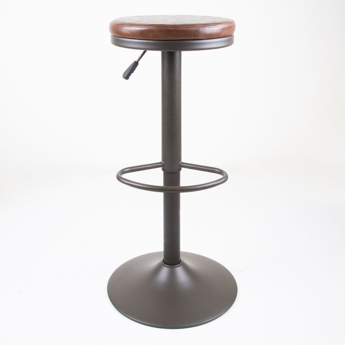 Set of 2 Adjustable Bar Stool - Gunmetal