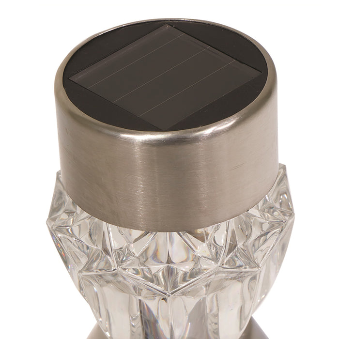Solar Round Crystal Stake Lights 4pc