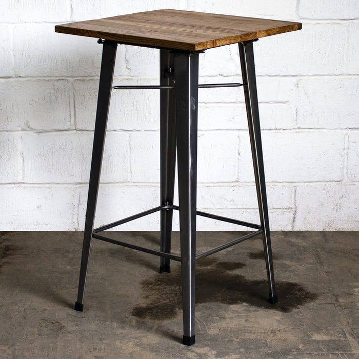 5PC Lodi Table & Naples Bar Stool Set - Steel