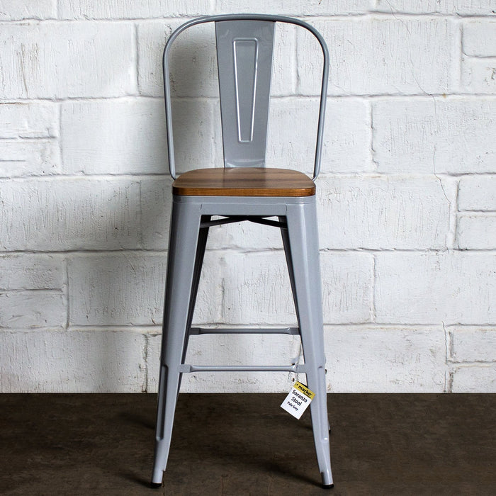 Soranzo Bar Stool - Pale Grey