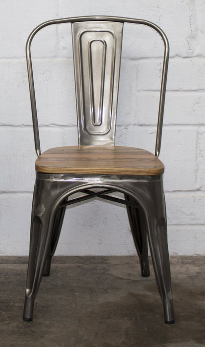 7PC Taranto Table, 2 Florence Chairs, 3 Palermo Chairs & Nuoro Bench Set - Steel