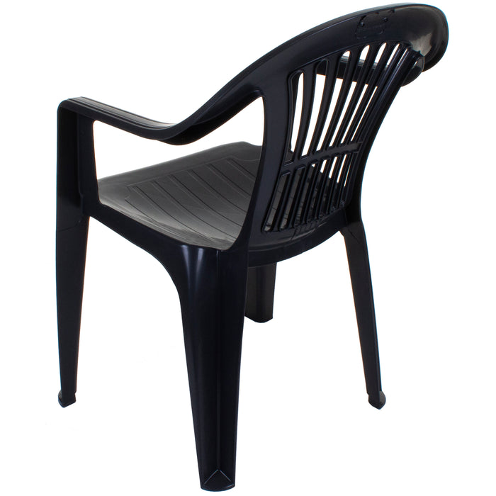 Plastic Deck Chair - Anthracite Grey