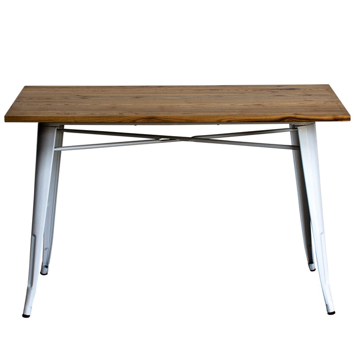 5PC Prato Table & 4 Florence Chairs Set - White