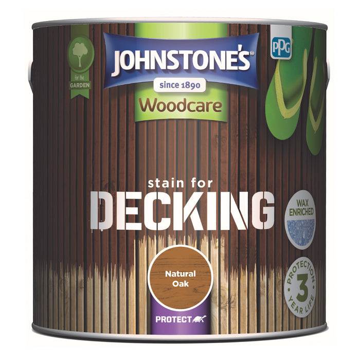 Johnstone's  Deck Stain   Natural Oak 2.5L