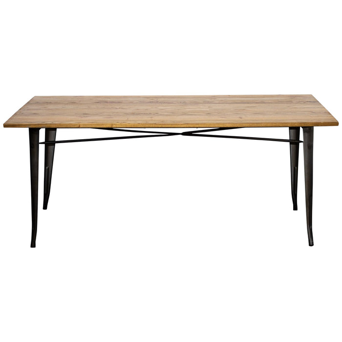 9PC Taranto Table & 8 Florence Chairs Set - Gun Metal Grey