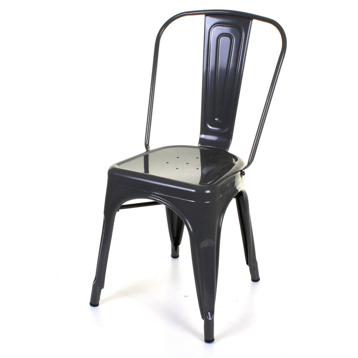 9PC Taranto Table, 2 Forli Chairs, 3 Siena Chairs & 3 Castel Stools Set - Graphite Grey