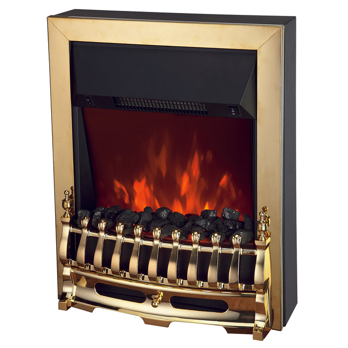 2000W Electric Fireplace - Gold