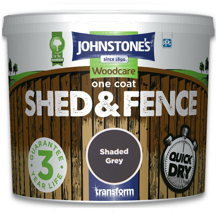Johnstone's One Coat Shed & Fence - Shaded Grey 5L