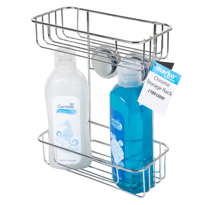 Chrome Storage Rack - 2 Tier Caddy