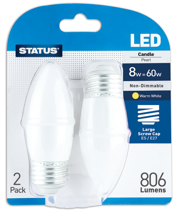 LED Candle Bulbs ES 2pc