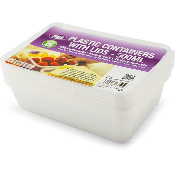 Containers & Lids 500ml 5pc