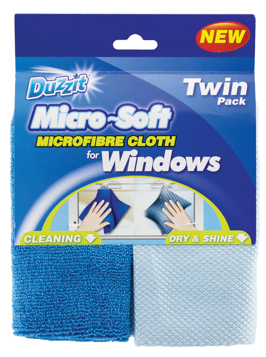 Micro Soft Window Cloth 2pk