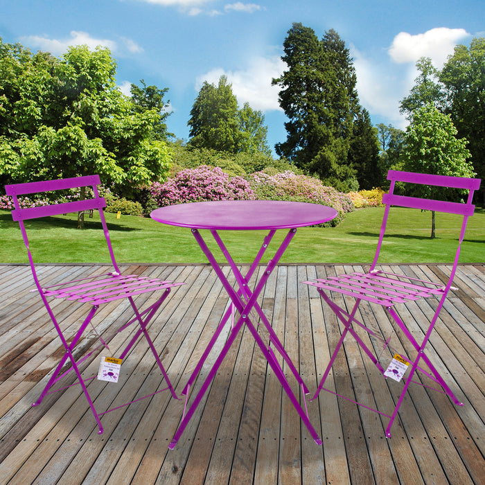 3pc Folding Round Bistro Set